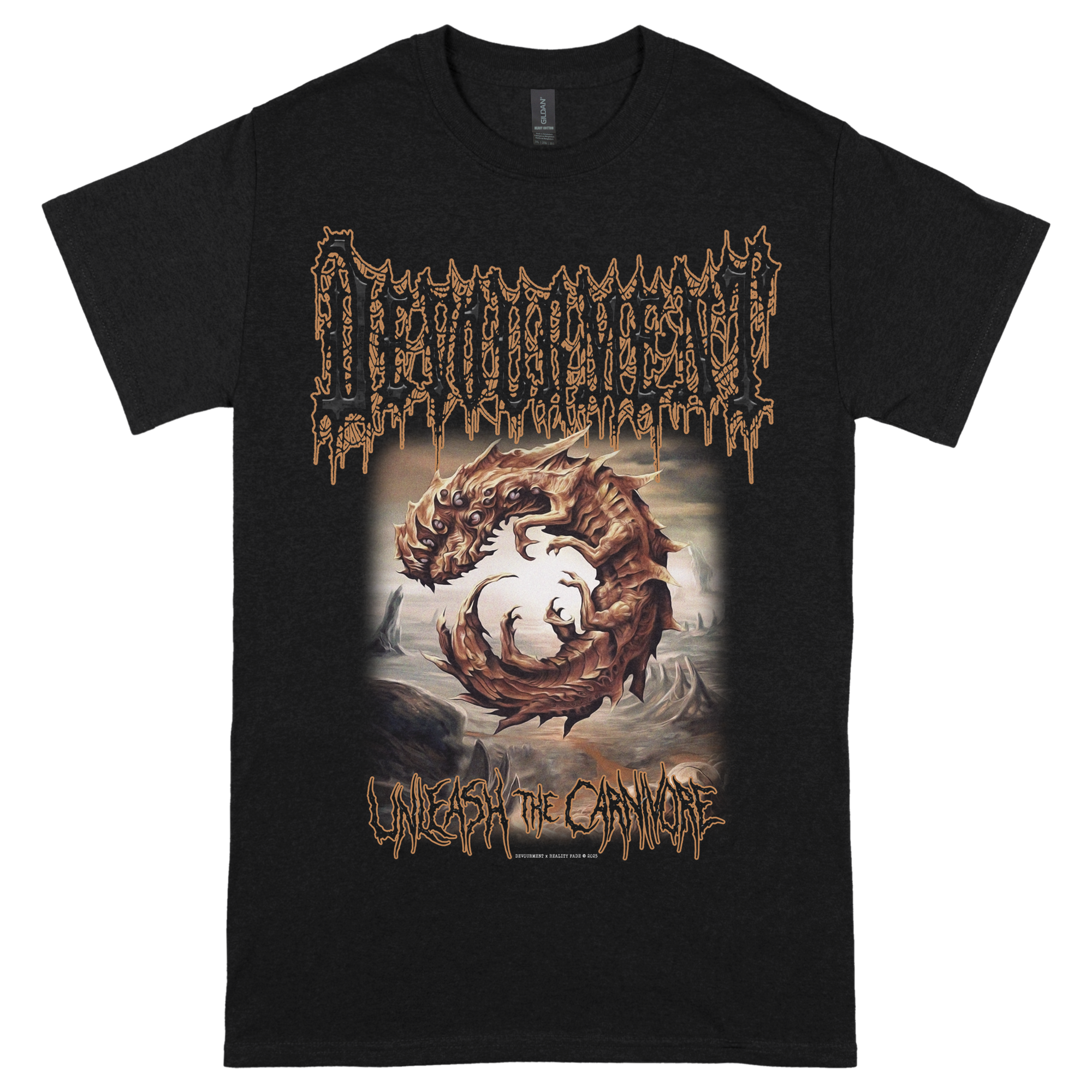 DEVOURMENT Unleash the Carnivore Tシャツ L Devourment 'Unleash The Carnivore' T-Shirt – Reality Fade Merch