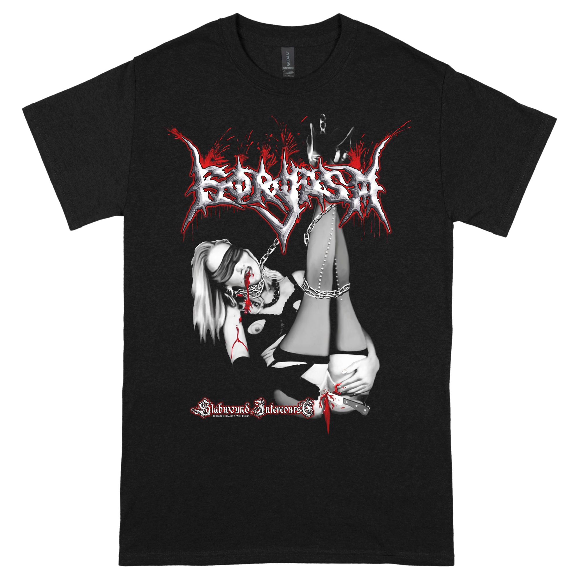Gorgasm – Stabwound Intercourse Gorgasm 'Stabwound Intercourse' T-Shirt – Reality Fade Merch