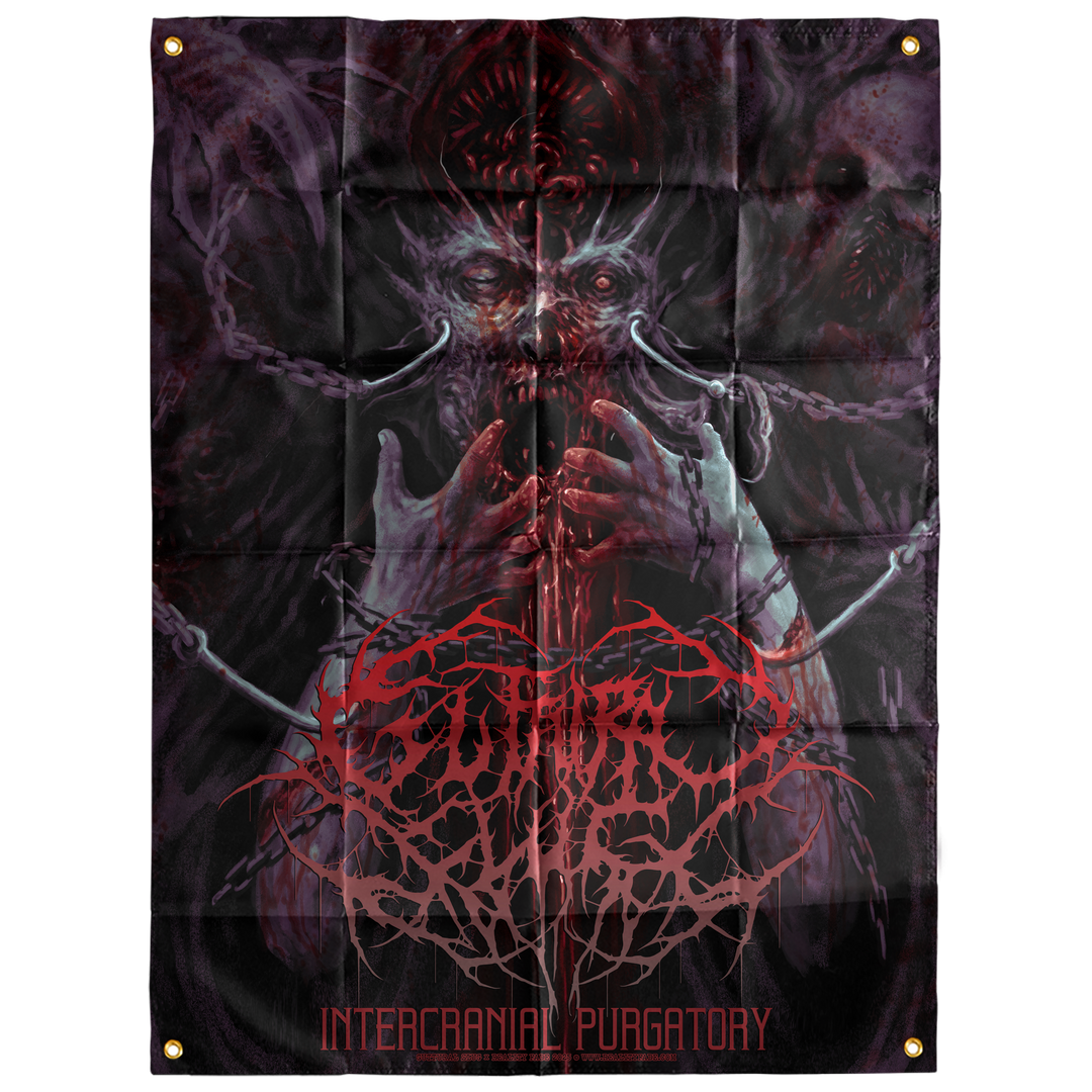 Guttural Slug 'Intercranial Purgatory' Flag