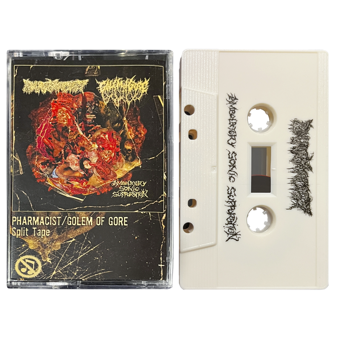 Pharmacist / Golem Of Gore 'Ambulatory Sonic Suppuration (Split)' Cassette