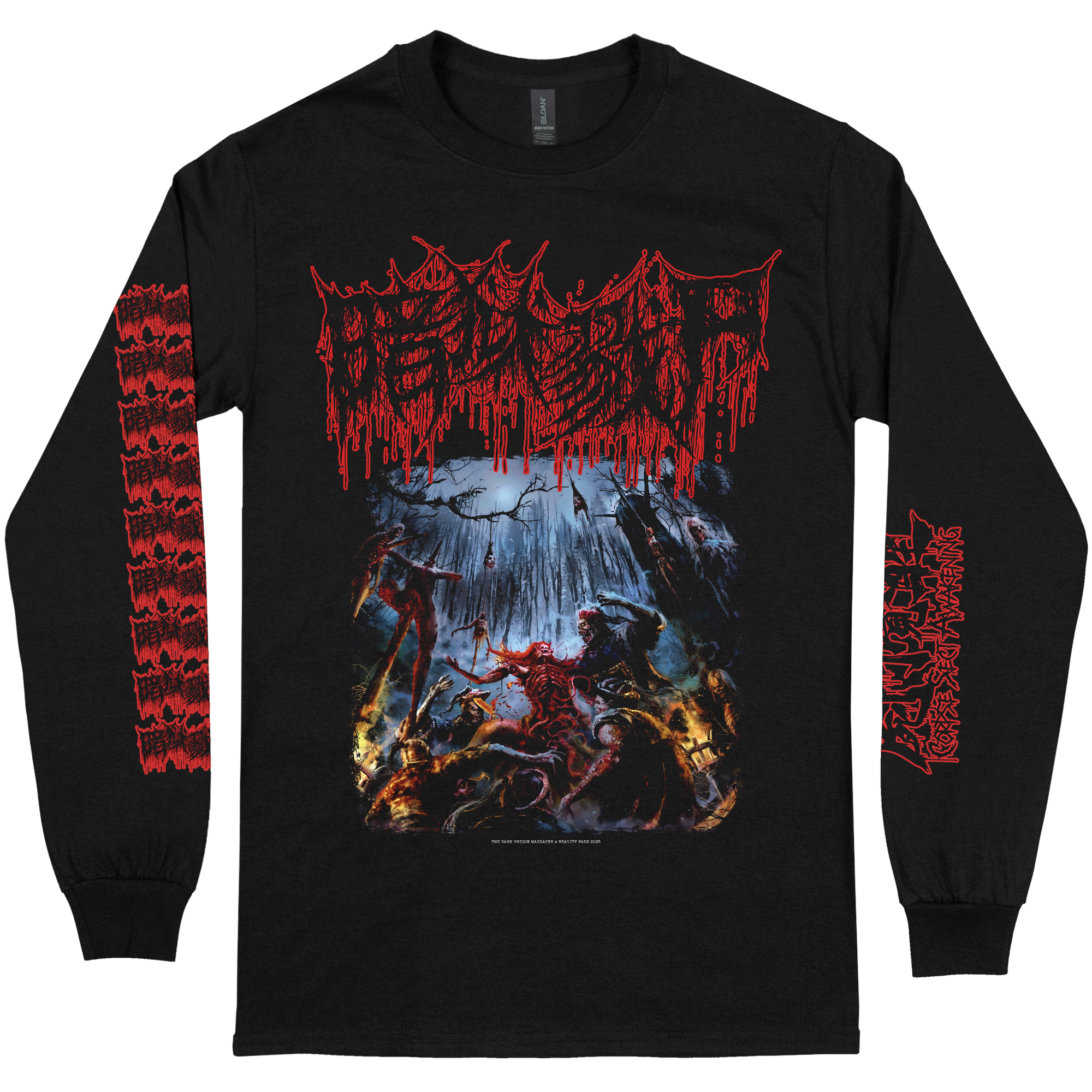 中国 暗狱戮尸 THE DARK PRISON MASSACRE 長袖シャツ The Dark Prison Massacre 'Corpse Sect Awakening' Long Sleeve