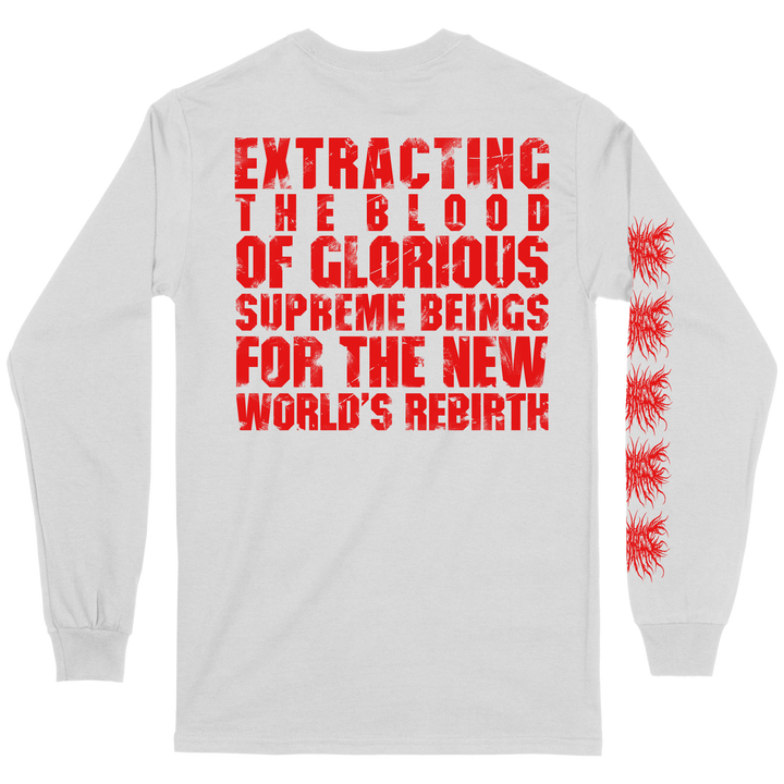Esophagus 'Defeated By Their Inferiority' White Long Sleeve