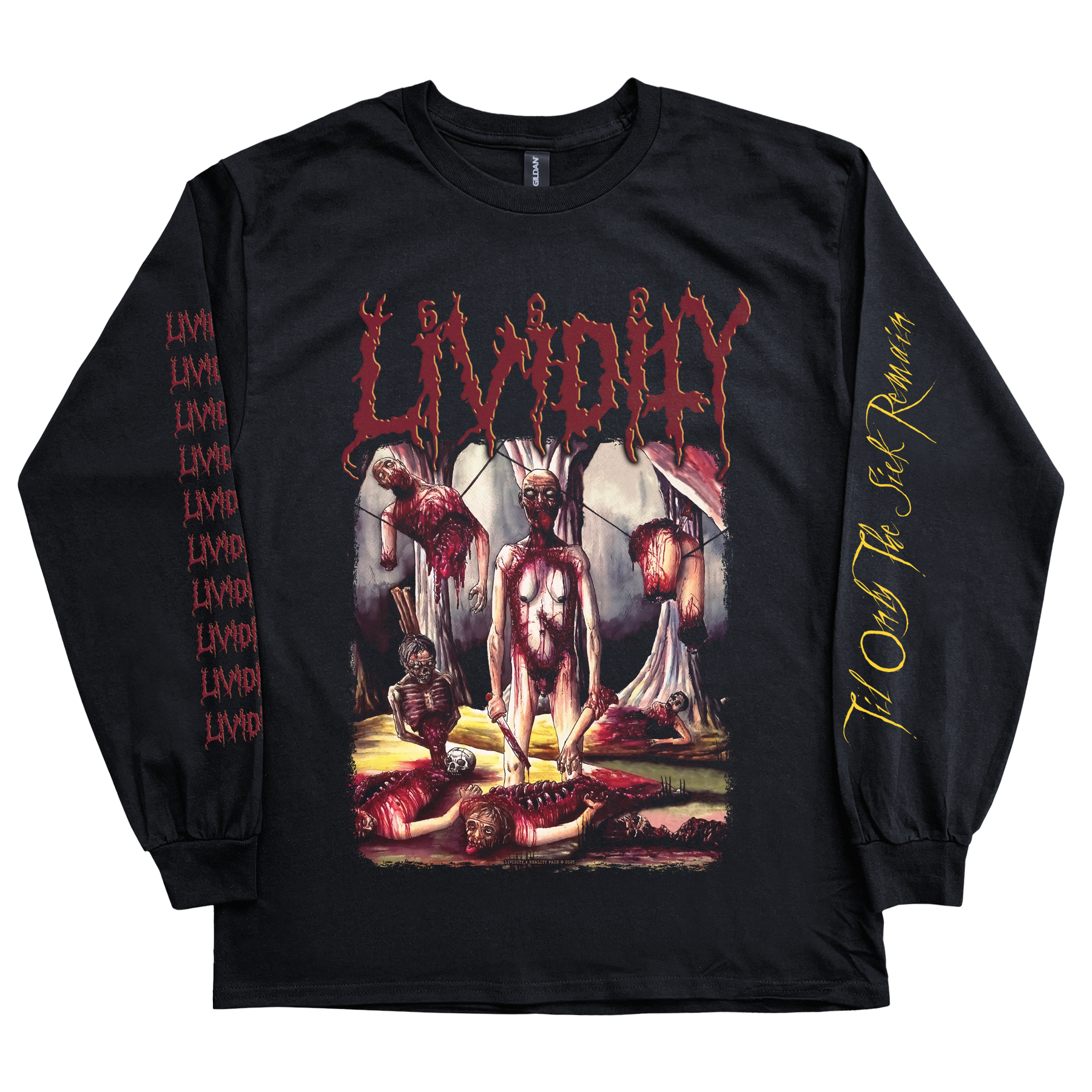 Patterned Lividity Lividity 'Til Only The Sick Remain' Long Sleeve – Reality Fade Merch